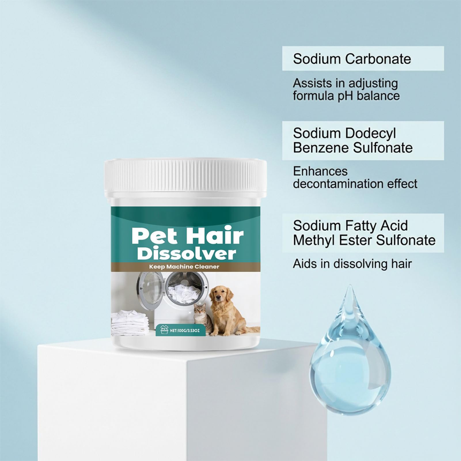 Amazon | ペットの毛溶解剤、衣類および繊維用ペットの毛除去剤、犬の